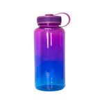 Botella plástica 1000 ml surtido Sinsa, vista frontal de botella con degradado de color púrpura a azul y tapa con asa