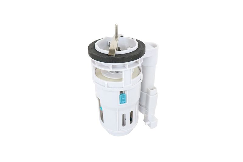 Kit de reparación Petit Garzon Dual Flush 4.2/6 litros American Standard, detalle del mecanismo de descarga blanco