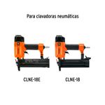 Clavos para clavadora Truper de 5/8 pulgadas, gráfico comparativo de dos modelos de clavadoras neumáticas naranjas