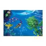Piscina inflable rectangular Family Pool Aventura Submarina 2.62 x 1.75 x 0.51 m Bestway, detalle del estampado marino