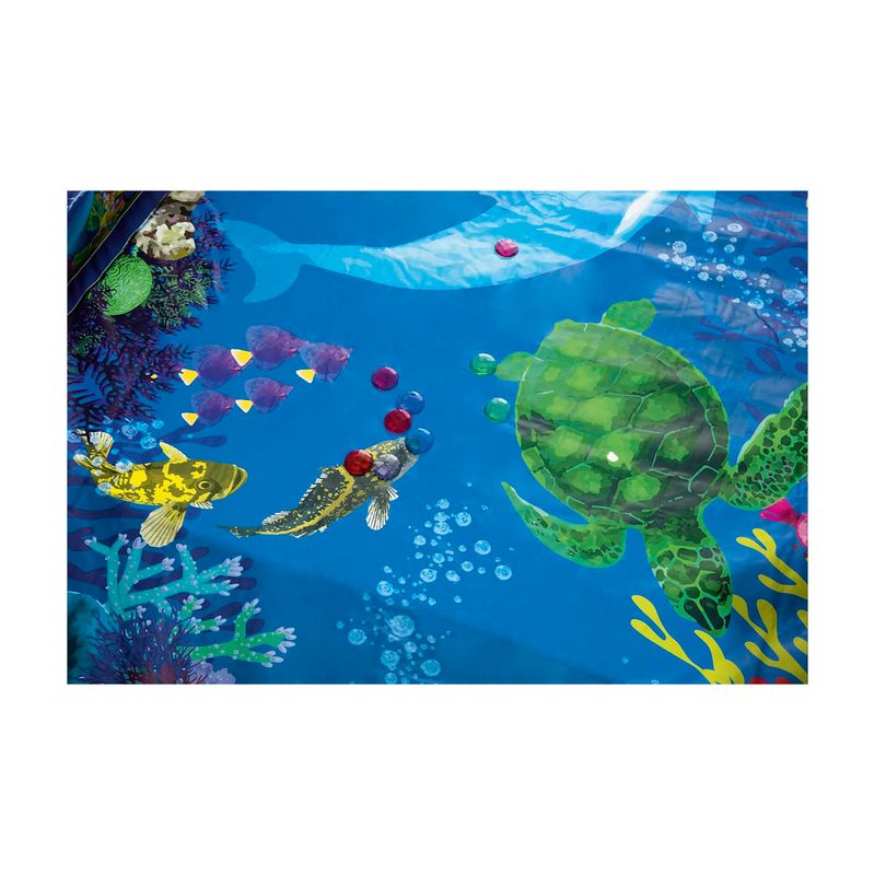 Piscina inflable rectangular Family Pool Aventura Submarina 2.62 x 1.75 x 0.51 m Bestway, detalle del estampado marino