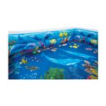 Piscina inflable rectangular Family Pool Aventura Submarina 2.62 x 1.75 x 0.51 m Bestway, vista cenital del interior decorado