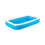 Piscina inflable rectangular Family Pool 3.05 x 1.83 x 0.46 m azul Bestway, vista aérea en ángulo desde la esquina