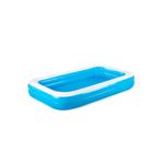 Piscina inflable rectangular Family Pool 3.05 x 1.83 x 0.46 m azul Bestway, vista diagonal sobre fondo blanco