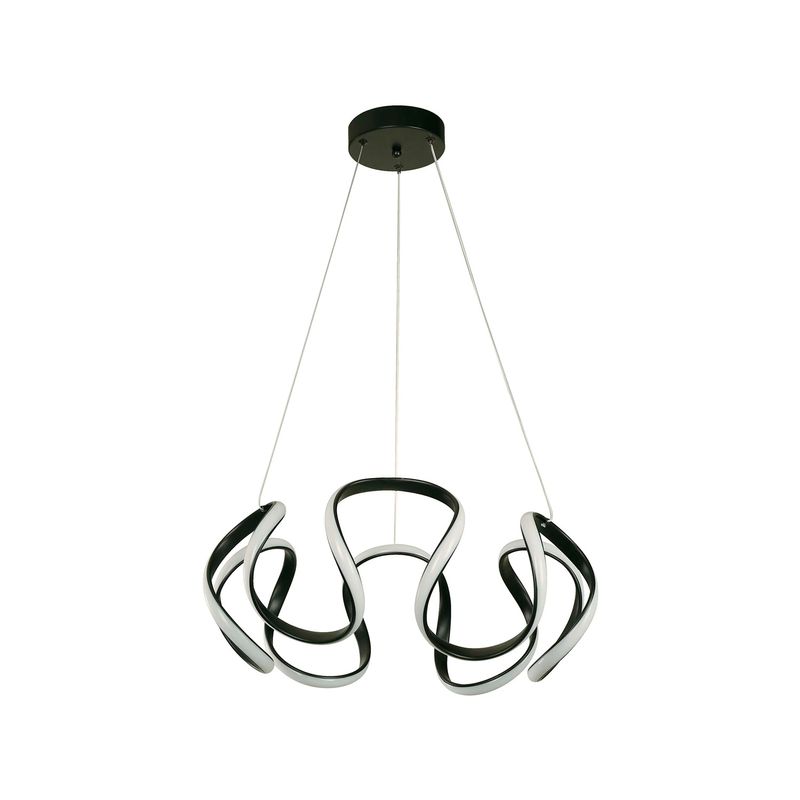 Luminaria colgante LED Artemis 42 W 100-240 V 3000 K Designers Lighting, diseño moderno ondulado en color negro y blanco