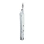 Espiga punta de poste de 18 pulgadas con rosca de 1 pulgada Artmark, vista frontal del cuerpo metálico con perforaciones