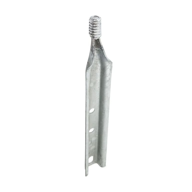 Espiga punta de poste 18 pulgadas con rosca de 1 pulgada Artmark, vista frontal del cuerpo metálico galvanizado con