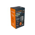 Bomba sumergible para agua sucia acero inoxidable 110 V Truper de 1-1/2 HP, vista frontal de su caja de empaque