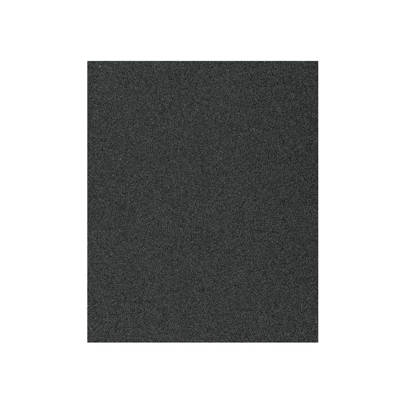 Lija agua Truper negra N° 240 intermedia, hoja rectangular de color negro con grano uniforme