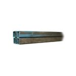 Tubo cuadrado negro 6 metros CH-16 1x1 (1.50 mm) Aceros de Guatemala, cuatro tubos agrupados vista en perspectiva