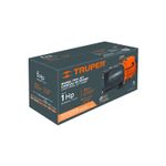 Bomba jet para agua 110V Truper de 1 HP, vista frontal de la caja con ilustraciones y especificaciones técnicas