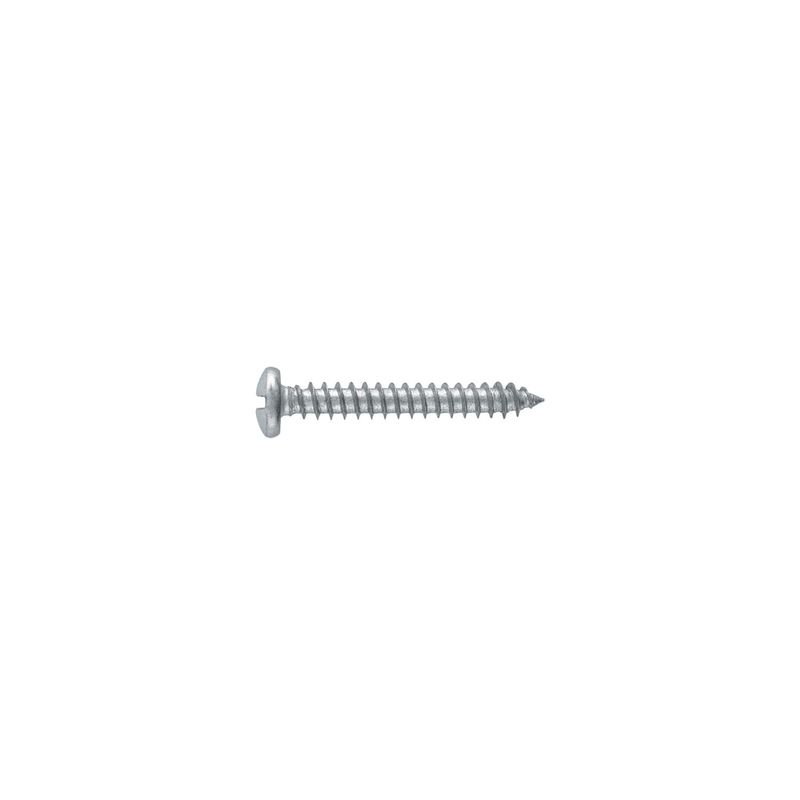 Tornillo madera/metal estrella 8 x 1-1/2 pulgadas galvanizado 200 piezas Fiero, vista lateral sobre fondo blanco