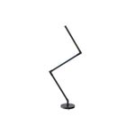 Lámpara flexible Smart para mesa gamer Primus, vista lateral del brazo articulado en color negro y base circular