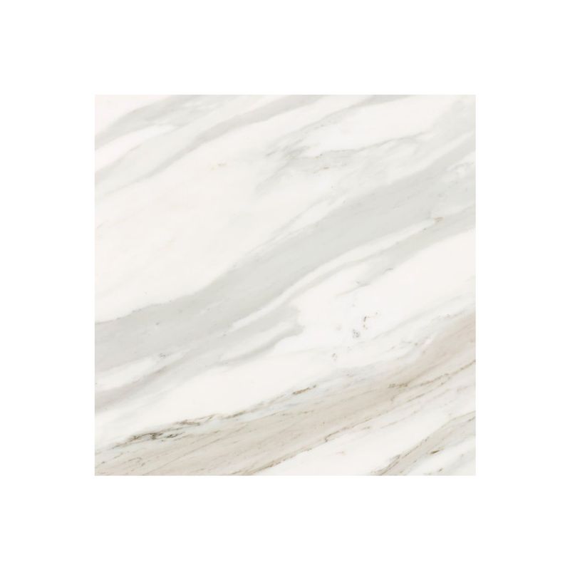 Baldosa 43 x 43 Calcatta Brasilia gris 322 brillante Samboro, plano detalle de la veta marmolada en tonos blancos y grises