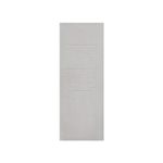 Puerta Amparo Fibran 70 cm x 2.10 m texturizada sin pintar base blanca Puertas Globales, vista frontal completa