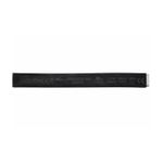 Barra de cobre flexible 2x20x1 2 metros Tekpan, vista lateral del conductor negro con especificaciones técnicas impresas