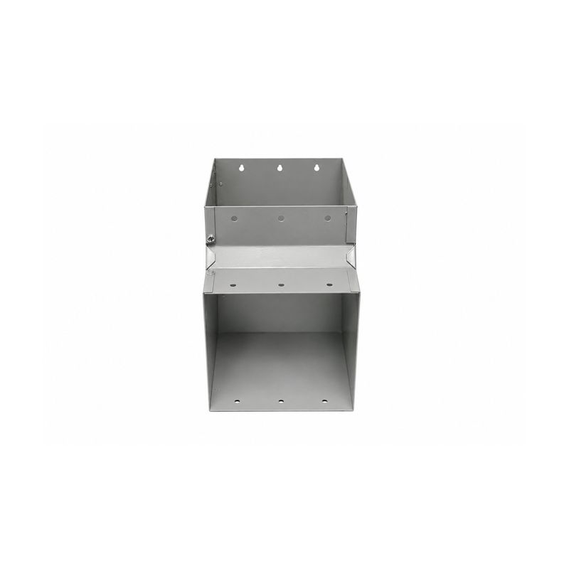 Accesorio para aeroducto, codo 8" x 8" a 90° Eaton, vista frontal del conducto metálico cuadrado
