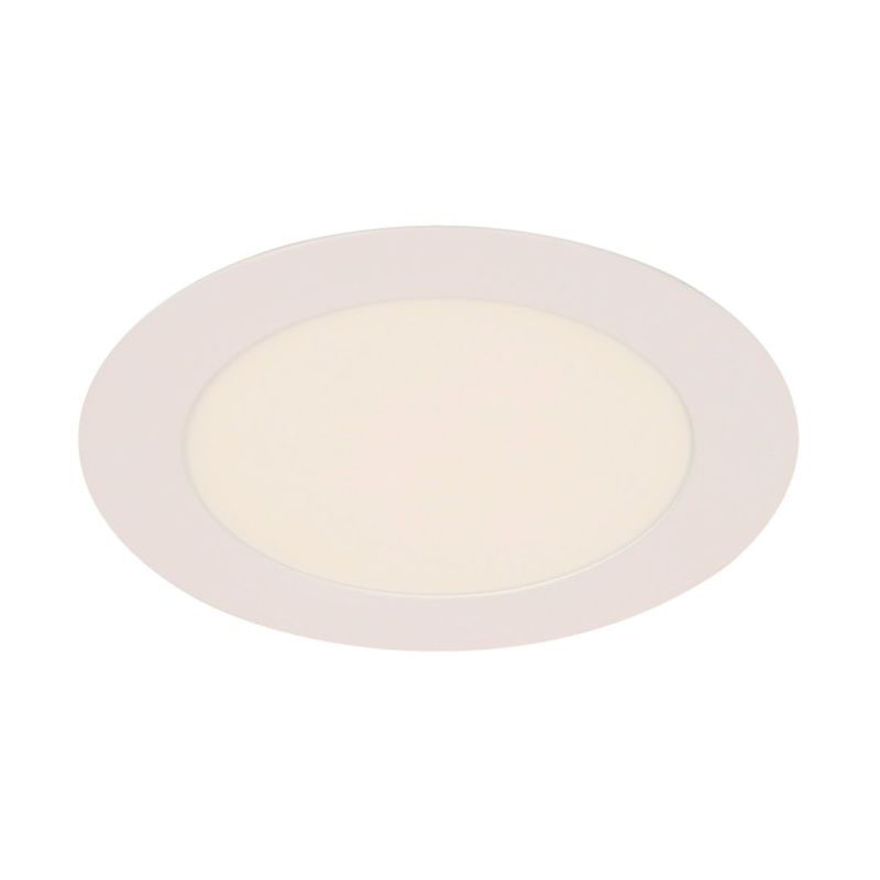Luminaria empotrable redonda 9 W 6000 K blanco General Lighting, vista frontal del panel circular con difusor opalino