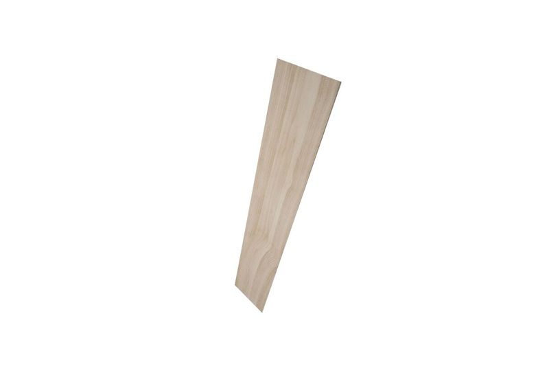 Porcelanato 23 x 120 Bengala camel inout mate madera Stn Cerámica, pieza única vista cenital sobre fondo blanco