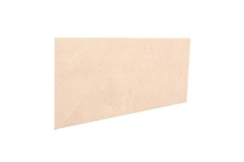 Porcelanato 60x120 Aura Canvas Piedra Rect MT Halcón Cerámicas, pieza rectangular en tono beige con vetas naturales