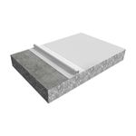 Malla SikaFill refuerzo de 100 m x 1.10 m Sika, gráfico 3D de la malla desplegándose sobre una superficie de concreto