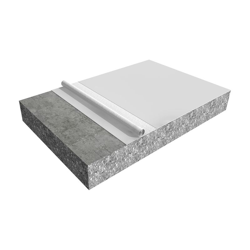 Malla SikaFill refuerzo de 100 m x 1.10 m Sika, gráfico 3D de la malla desplegándose sobre una superficie de concreto
