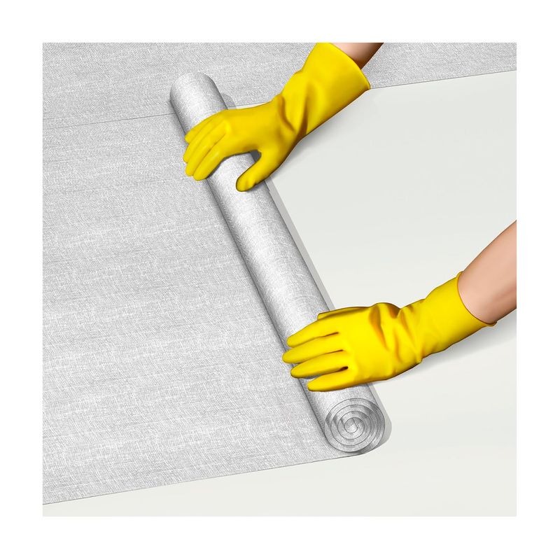 Malla Sikafill refuerzo de 100 m x 1.10 m Sika, ilustración de manos con guantes amarillos desenrollando el material