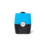 Bomba presurizadora inteligente 1/4 HP 4 en 1 Rotoplas, vista frontal del equipo en colores azul y negro