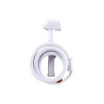 Kit cabeza de ducha para bidé con manguera 1 f blanca Ace, vista frontal del equipo completo y manguera enrollada