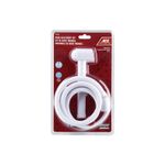 Kit cabeza de ducha para bidé con manguera 1 f blanca Ace, producto en empaque blister con fondo rojo