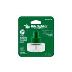 Repuesto para repelente de insectos de 150 ml Tiki, envase transparente con tapa verde en empaque de cartón verde