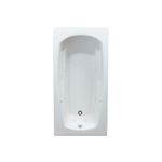 Bañera American Standard blanca Williow hidromasaje con desagüe, vista cenital del interior blanco y sus jets