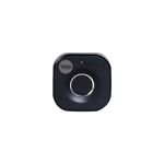 Cerradura digital para muebles de huella negro Yale, vista frontal del sensor biométrico circular y logo de la marca