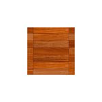 Baldosa 45x45 Cumaru geométrico madera miel mate San Lorenzo, vista frontal detallada de la textura y veta de madera