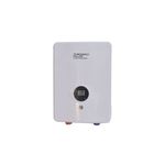 Calentador tipo ducha de 7.2 kW eléctrico Thermo Plus 240V Thermo Solutions, vista frontal blanca con pantalla digital