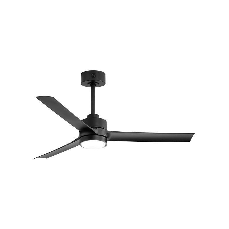 Abanico de techo Int Ara II 60 pulgadas con luz 3CCT 40 W 110-240 V 3 A negro Westinghouse, vista completa en ángulo