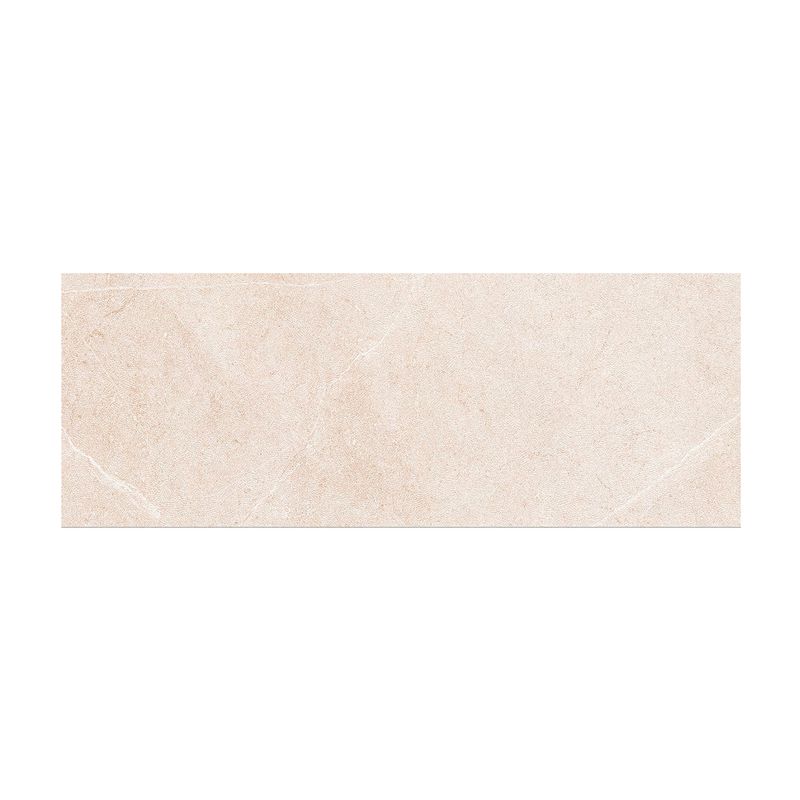 Porcelanato 45x120 Saddle Caliza Mate Porcelanosa, vista frontal de la pieza rectangular con textura pétrea