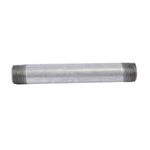 Niple galvanizado rosca cédula 20 de 1"x8" Facenil, vista lateral completa con roscas en ambos extremos