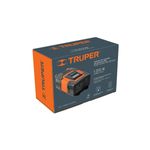 Inversor portátil sin cargador Truper de 1200 W bornera, en su empaque de cartón con ilustración del equipo