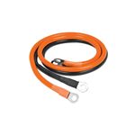 Inversor portátil sin cargador Truper de 1200 W bornera, cables de conexión color naranja y negro con terminales metálicas