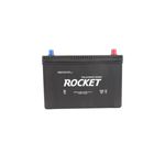 Batería N70ZL-SMF 75 amp 12 voltios 560 CCA Rocket, vista frontal en color negro con bornes azul y rojo