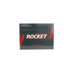 Batería N70ZL-SMF 75 amp 12 voltios 560 CCA Rocket, vista frontal de la caja de empaque negra con letras rojas y blancas