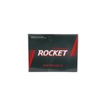 Batería NX120-7L SMF 90 amp 12 voltios 850 CCA Rocket, vista frontal de la caja negra con logotipo rojo y blanco