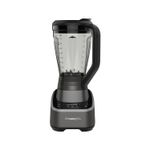 Licuadora 2 l 10 velocidades 1500 W PowerXL, vista frontal del equipo con vaso de vidrio y base gris oscuro