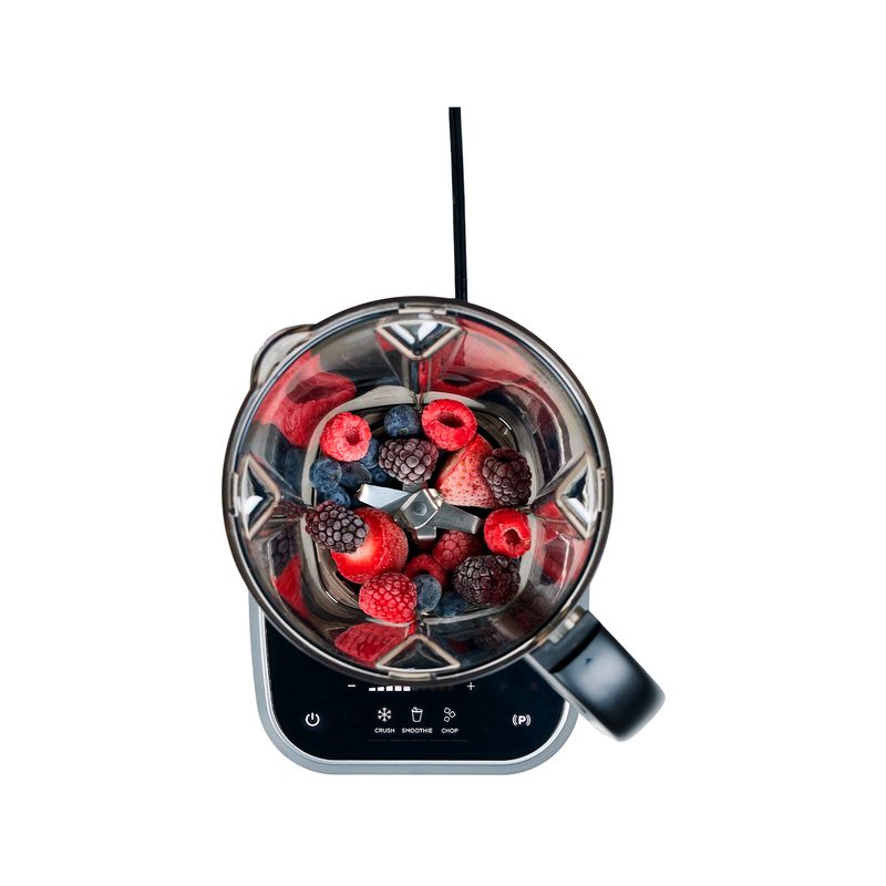 Licuadora 2 l 10 velocidades 1500 W Power XL, vista cenital del vaso con frutos rojos y berries en su interior
