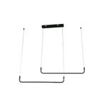 Luminaria colgante LED Géminis 24 W 3000 K Designers Lighting, dos lámparas negras lineales suspendidas por cables