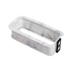 Molde de silicona para hornear Kitchen Details, vista interior del molde rectangular con acabado efecto mármol blanco