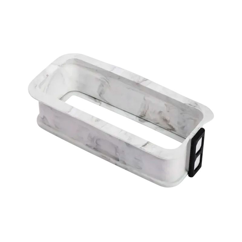 Molde de silicona para hornear Kitchen Details, vista interior del molde rectangular con acabado efecto mármol blanco
