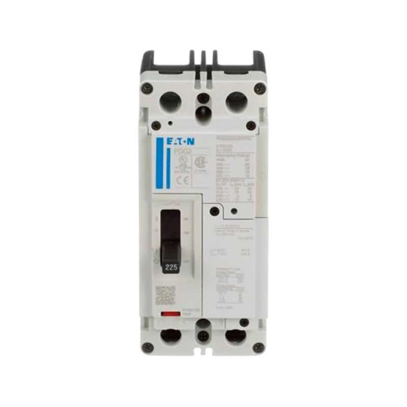 Main breaker tipo PDG2 (FD) 2x225A 600V Eaton, vista frontal del interruptor eléctrico en color blanco