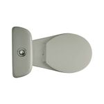 Sanitario Milán simple descarga 2 piezas push blanco Franz Viegener, vista superior con la tapa cerrada y botón de descarga